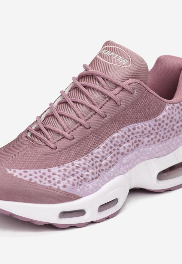 Renee - Różowe Sneakersy Avagune. Nosek buta: okrągły. Kolor: różowy. Materiał: materiał. Szerokość cholewki: normalna. Wzór: aplikacja