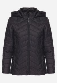 Born2be - Czarna Pikowana Kurtka z Kapturem z Możliwością Odpięcia Natisme. Okazja: na co dzień. Typ kołnierza: kaptur. Kolor: czarny. Materiał: jeans. Styl: elegancki, casual #6