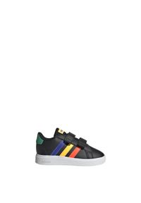 Adidas - Buty Grand Court Lifestyle Hook and Loop. Kolor: wielokolorowy, niebieski, czarny. Materiał: materiał