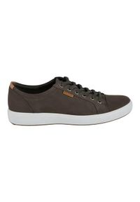 ecco - Buty do chodzenia męskie Ecco Sneaker Mens Soft 7. Kolor: brązowy. Materiał: skóra. Szerokość cholewki: normalna. Sport: turystyka piesza #2