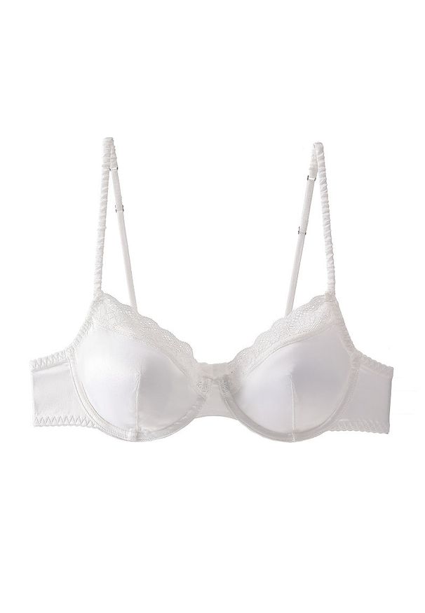 Intica - Biustonosz koronkowy z regulowanymi ramiączkami na co dzień Majella. Kolor: biały. Materiał: koronka. Wzór: koronka