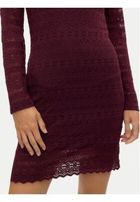 Vero Moda Sukienka koktajlowa Zoe 10315445 Bordowy Slim Fit. Kolor: czerwony. Materiał: syntetyk. Styl: wizytowy #3