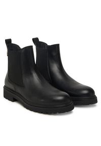 TOMMY HILFIGER - Tommy Hilfiger Sztyblety Cleated FW0FW08766 Czarny. Kolor: czarny. Materiał: skóra #6