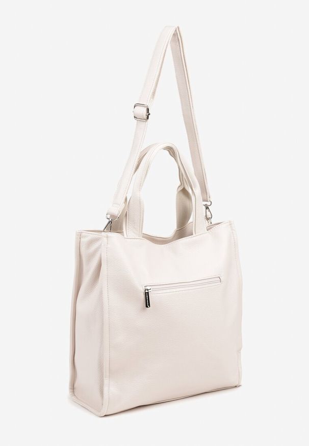 Renee - Beżowa Duża Torebka Shopper Tote z Regulowanym Paskiem Sorielleza. Kolor: beżowy. Sezon: lato. Rozmiar: duże. Styl: casual. Rodzaj torebki: na ramię