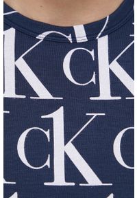 Calvin Klein Underwear T-shirt piżamowy kolor granatowy gładka. Kolor: niebieski. Materiał: dzianina. Wzór: gładki #4