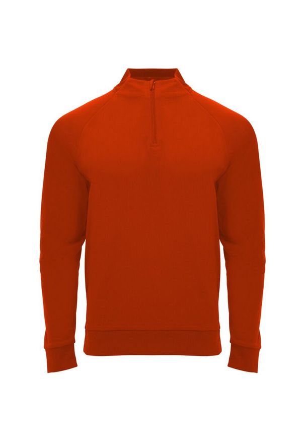 ROLY - Bluza Z Długim Rękawem Dla Dorosłych Unisex Epiro Quarter Zip. Kolor: czerwony. Długość rękawa: długi rękaw. Długość: długie