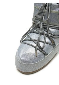 Moon Boot Śniegowce Icon Low Glitter 80D1409440 Srebrny. Kolor: srebrny. Materiał: skóra