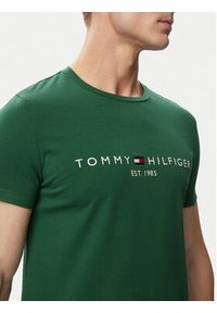 TOMMY HILFIGER - Tommy Hilfiger T-Shirt Logo MW0MW11797 Zielony ciemny Regular Fit. Kolor: zielony. Materiał: bawełna #5