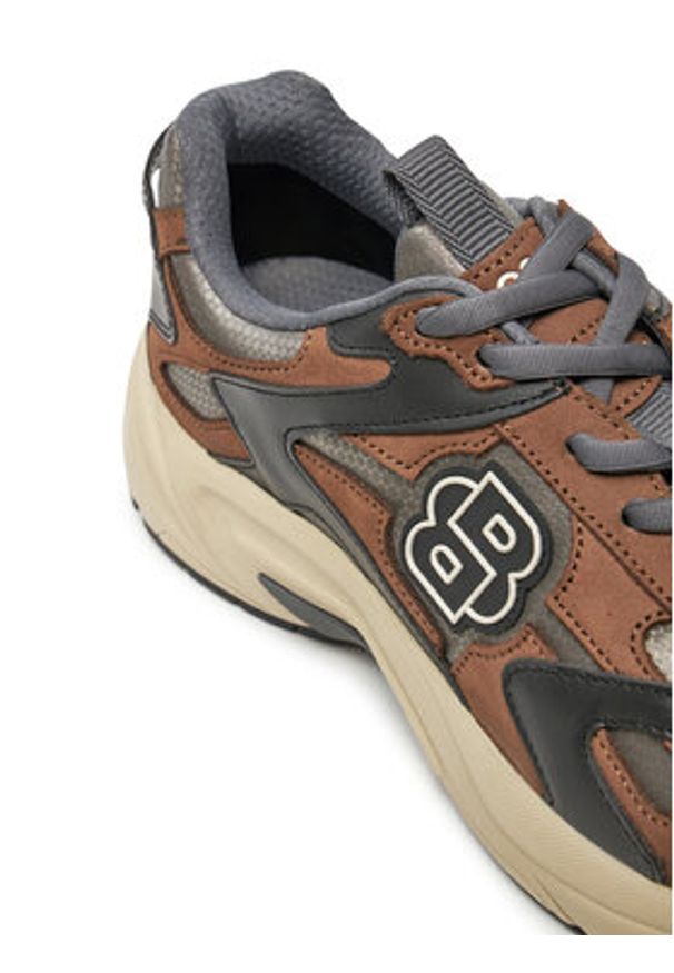 BOSS - Boss Sneakersy 50529534 Brązowy. Kolor: brązowy. Materiał: materiał