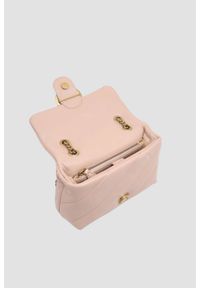 Pinko - PINKO Różowa kopertówka damska Love Puff Mini CL. Kolor: różowy. Materiał: pikowane. Styl: casual, elegancki, wizytowy #3