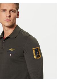 Aeronautica Militare Polo 242PO1816J558 Khaki Regular Fit. Typ kołnierza: polo. Kolor: brązowy. Materiał: bawełna #4