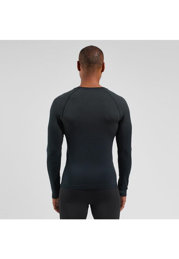 Bluza termoaktywna męska Odlo Performance Light Eco BL Top Crew Neck LS. Kolor: szary, wielokolorowy, czarny. Sezon: zima. Sport: narciarstwo
