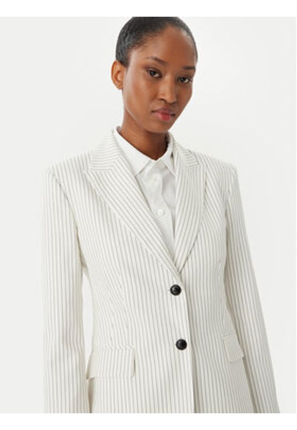 Hugo - HUGO Marynarka Asmalla 50561472 Biały Regular Fit. Kolor: biały. Materiał: syntetyk