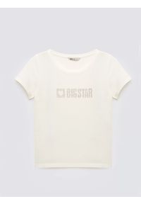 Big-Star - Koszulka damska z logo BIG STAR z cyrkonii biała Avra 100. Kolor: biały #1