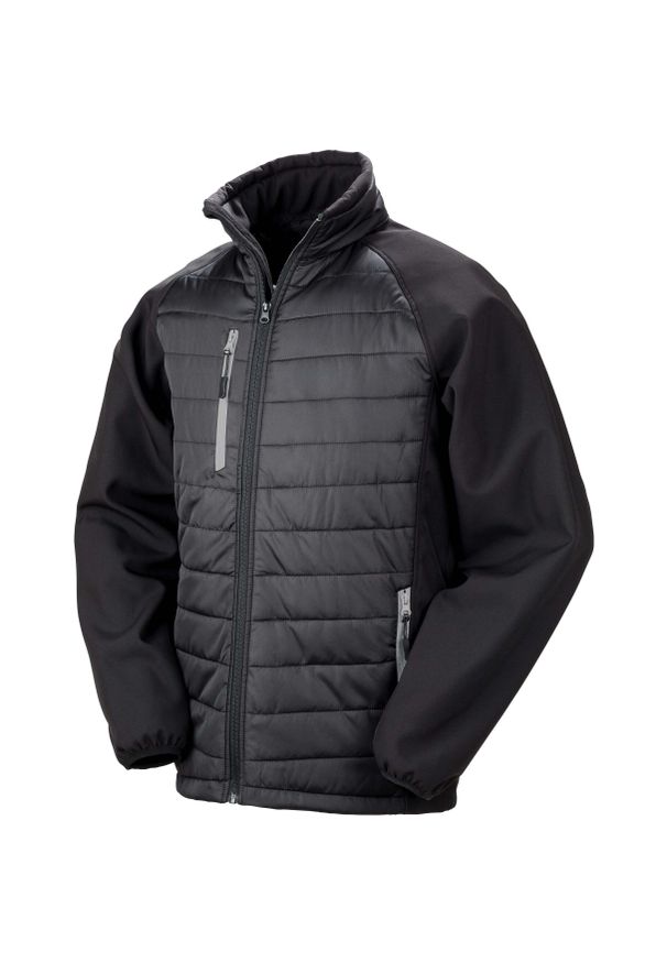 RESULT - Kurtka Result Softshell Rembourrée Black Compass. Kolor: wielokolorowy, szary, czarny. Materiał: softshell