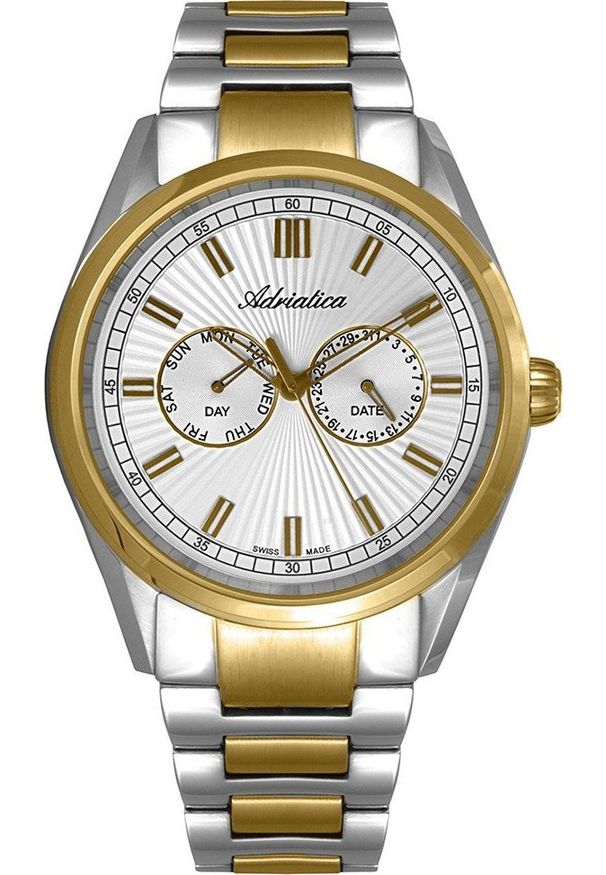 Zegarek Adriatica Zegarek męski Adriatica A8211.2113QF srebrny. Kolor: srebrny