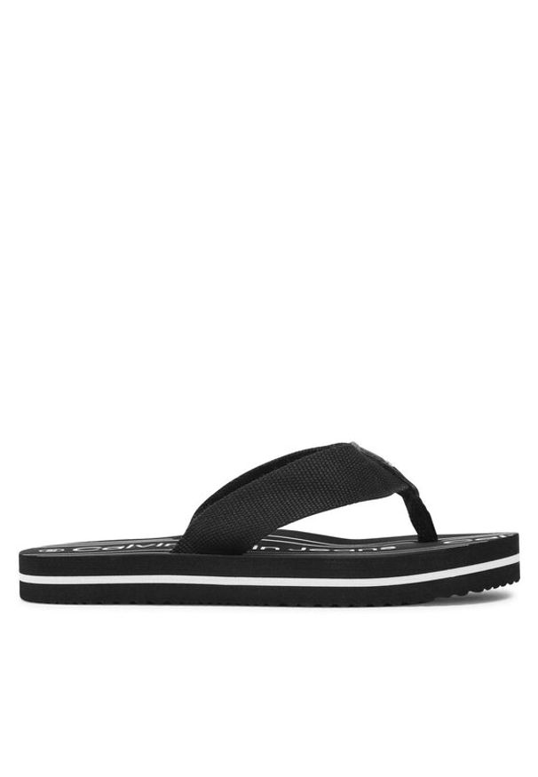 Calvin Klein Jeans Japonki Logo Flip Flop V3X8-80624-0058 M Czarny. Kolor: czarny. Materiał: materiał