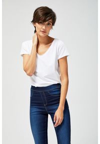 MOODO - Jegginsy w kolorze navy. Materiał: jeans, bawełna, poliester, elastan. Długość: długie. Wzór: gładki #4