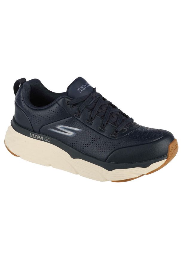 skechers - Buty do chodzenia męskie, Skechers Max Cushioning Elite-Lucid. Kolor: niebieski. Sport: turystyka piesza