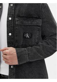 Calvin Klein Jeans Koszula jeansowa Linear J30J324581 Szary Relaxed Fit. Kolor: szary. Materiał: bawełna