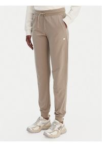 EA7 Emporio Armani Spodnie dresowe 7W000461 AF13135 U6167 Beżowy Regular Fit. Kolor: beżowy. Materiał: bawełna #1