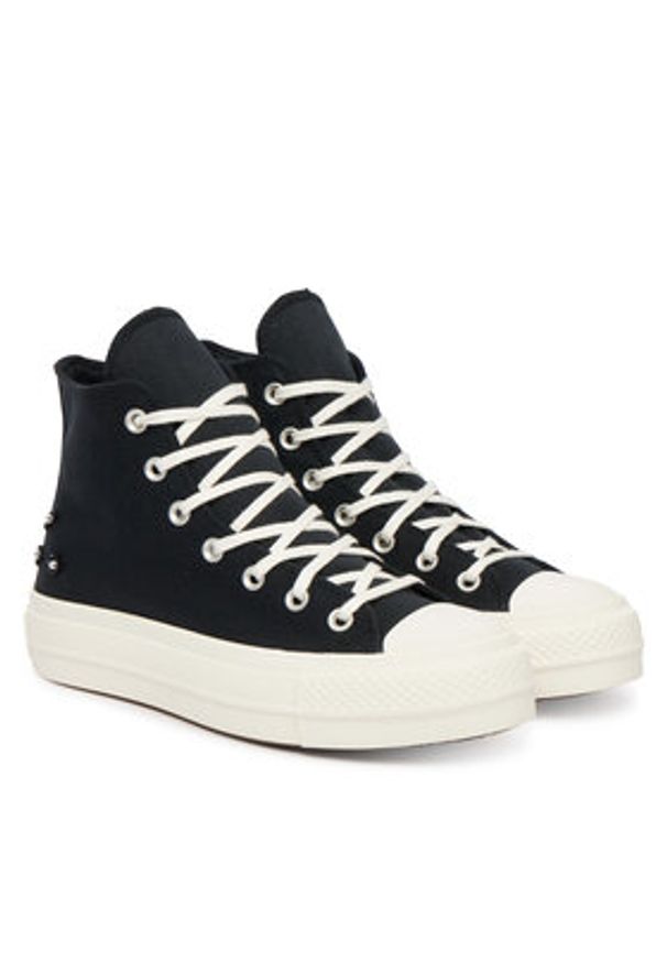 Converse Trampki Chuck Taylor All Star Lift Platform Beads A17787C Czarny. Kolor: czarny. Materiał: materiał. Obcas: na platformie