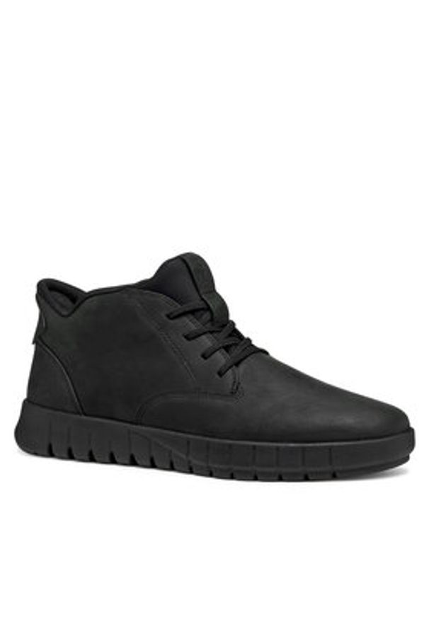 Geox Sneakersy U Flextride Plus U56MAB 000FF C9999 Czarny. Kolor: czarny. Materiał: skóra