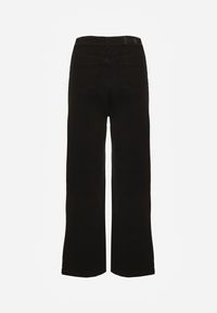 Renee - Czarne Bawełniane Jeansy High Waist z Szerokimi Nogawkami Leetie. Stan: podwyższony. Kolor: czarny #7