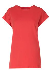 Born2be - Czerwony T-shirt Astrissis. Kolekcja: plus size. Kolor: czerwony. Materiał: bawełna, elastan. Wzór: aplikacja #2