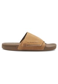 Klapki męskie Quiksilver Rivi Suede. Kolor: beżowy