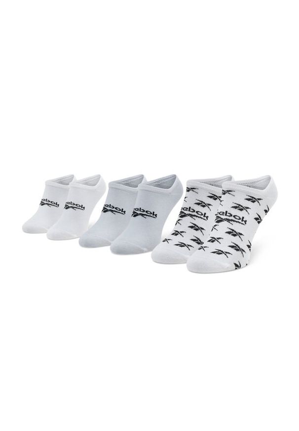 Reebok Zestaw 3 par niskich skarpet unisex Cl Fo Invisible Sock 3P GG6678 Biały. Kolor: biały. Materiał: materiał