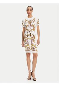 Versace Jeans Couture Sukienka codzienna 78HAO9P9 Biały Slim Fit. Okazja: na co dzień. Kolor: biały. Materiał: bawełna. Typ sukienki: proste. Styl: casual #4