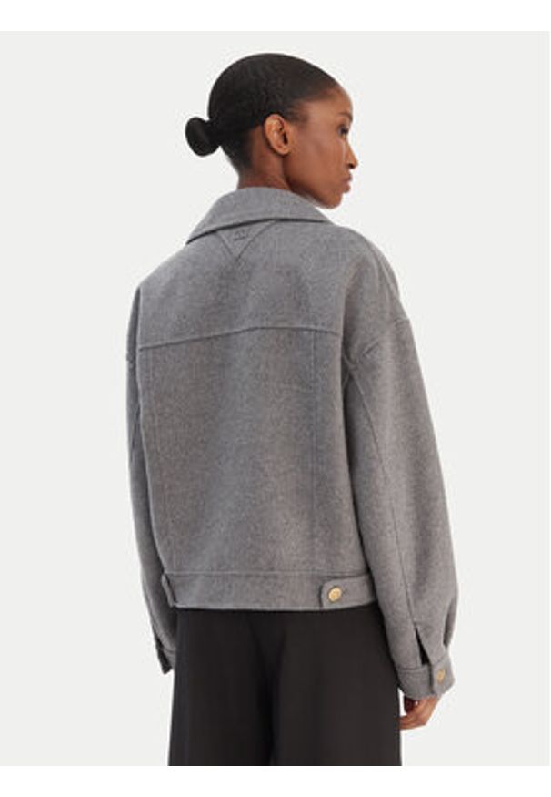 TOMMY HILFIGER - Tommy Hilfiger Kurtka przejściowa WW0WW47759 Szary Relaxed Fit. Kolor: szary. Materiał: syntetyk