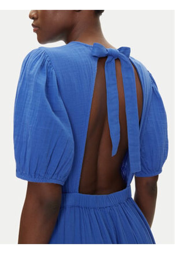 GAP - Gap Sukienka codzienna 717787-00 Niebieski Regular Fit. Okazja: na co dzień. Kolor: niebieski. Materiał: bawełna. Typ sukienki: proste. Styl: casual