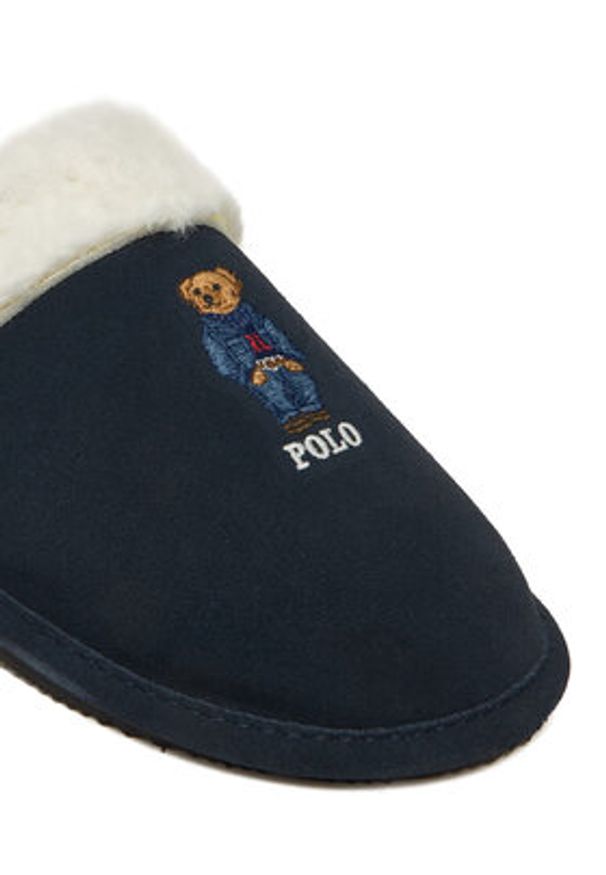 Polo Ralph Lauren Kapcie Kelcie Bear 842P03596001 Granatowy. Kolor: niebieski. Materiał: zamsz, skóra
