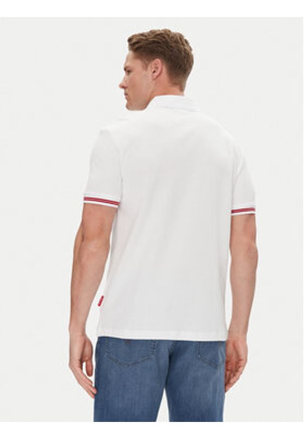 JOOP! Jeans Polo 15 JJJ-17Amare 30046012 Biały Modern Fit. Typ kołnierza: polo. Kolor: biały. Materiał: bawełna