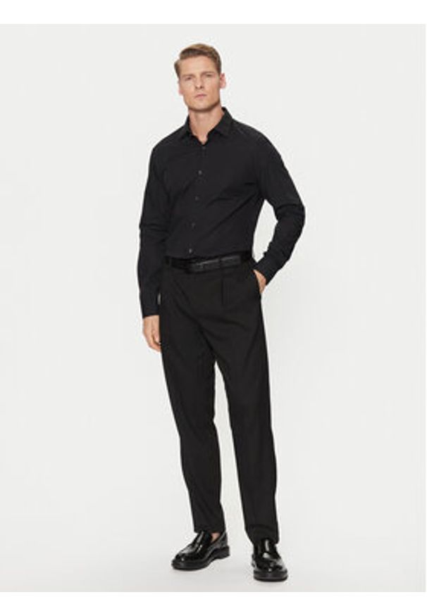 Hugo - HUGO Koszula Koey 50534124 Czarny Slim Fit. Kolor: czarny. Materiał: bawełna