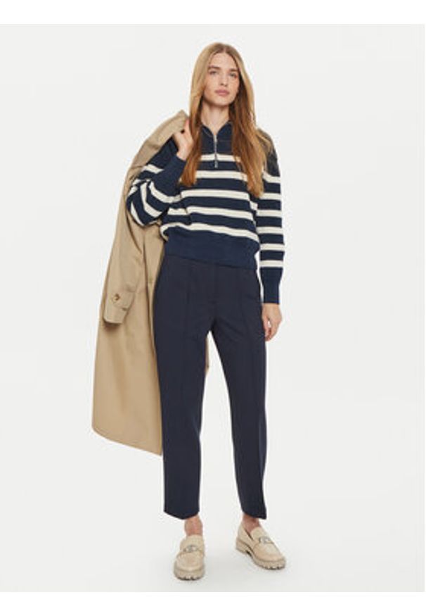 TOMMY HILFIGER - Tommy Hilfiger Sweter WW0WW42141 Granatowy Relaxed Fit. Kolor: niebieski. Materiał: bawełna