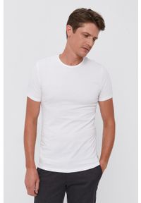 Calvin Klein T-shirt (2-pack) męski kolor biały gładki. Okazja: na co dzień. Kolor: biały. Materiał: dzianina. Wzór: gładki. Styl: casual