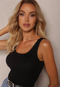 Renee - Czarny Top Bawełniany Ianmaer. Kolor: czarny. Materiał: bawełna. Długość rękawa: na ramiączkach. Sezon: lato, jesień, wiosna #3