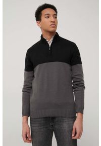 Brave Soul sweter męski kolor czarny lekki. Okazja: na co dzień. Kolor: czarny. Materiał: dzianina. Długość rękawa: długi rękaw. Długość: krótkie. Styl: casual #4