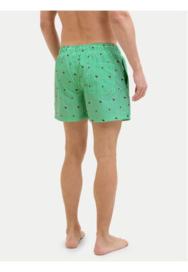 Jack & Jones - Jack&Jones Szorty kąpielowe Maui 12272933 Zielony Regular Fit. Kolor: zielony. Materiał: syntetyk