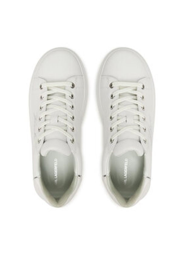 Karl Lagerfeld - KARL LAGERFELD Sneakersy Kapri KL62518 Biały. Kolor: biały. Materiał: skóra