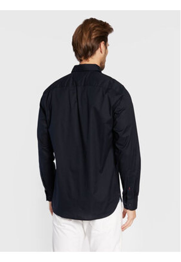 TOMMY HILFIGER - Tommy Hilfiger Koszula Core Flex Poplin MW0MW25035 Granatowy Regular Fit. Kolor: niebieski. Materiał: bawełna