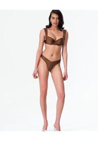 NOIRE SWIMWEAR - Top od bikini z efektem push-up Bronzite. Kolor: brązowy. Materiał: tkanina #2