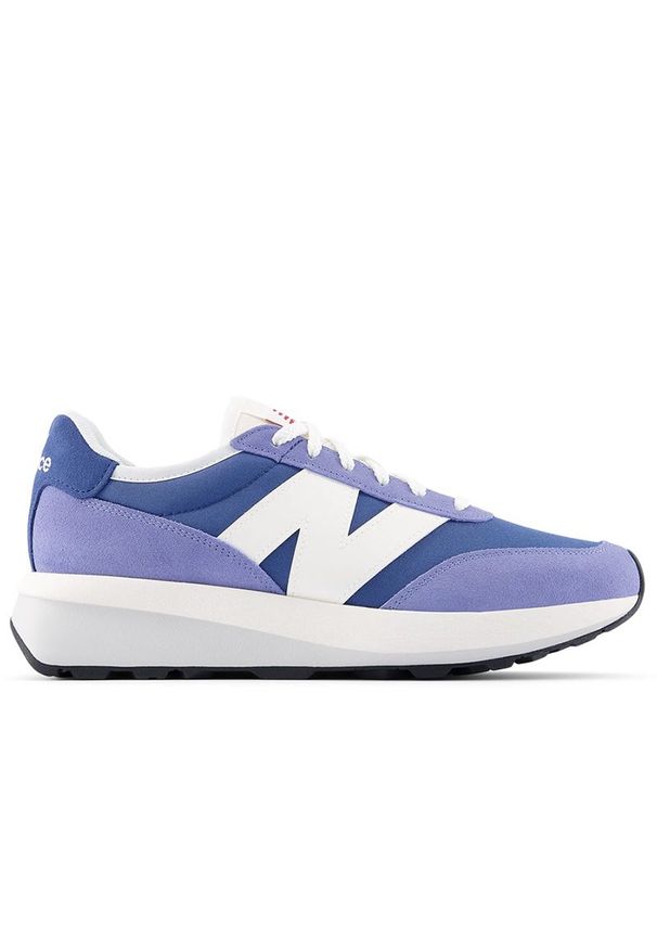Buty unisex New Balance U3707QV - niebieskie. Zapięcie: sznurówki. Kolor: niebieski. Materiał: guma, skóra, zamsz. Szerokość cholewki: normalna. Sezon: lato