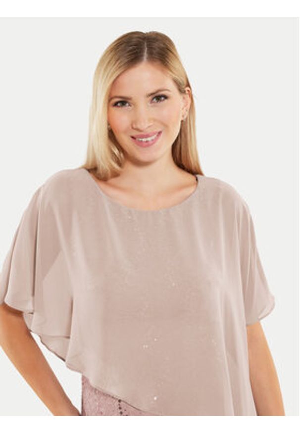 Swing Sukienka koktajlowa 77760410 Beżowy Regular Fit. Kolor: beżowy. Materiał: syntetyk. Styl: wizytowy