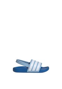 Adidas - Klapki adilette Estrap Kids. Okazja: na plażę. Kolor: biały, niebieski, wielokolorowy