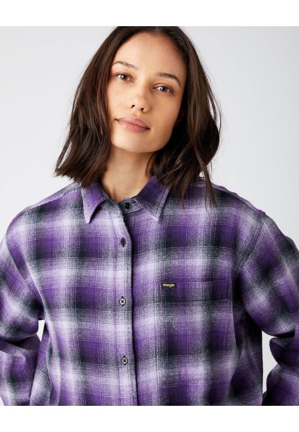 Wrangler - DAMSKA KOSZULA WRANGLER ONE POCKET OVERSHIRT PETUNIA PURPLE W5N52VP04 112141449
