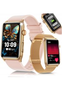 JG Smart - SMARTWATCH DAMSKI ZEGAREK EKG HRV POMIAR CUKRU CIŚNIENIA TEMPERTATURA BMI. Rodzaj zegarka: smartwatch #1